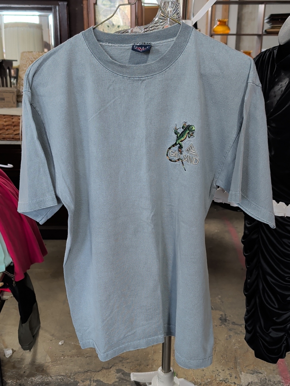90s Galt Sand Lizard Graphic Tee Light Gray Made in USA